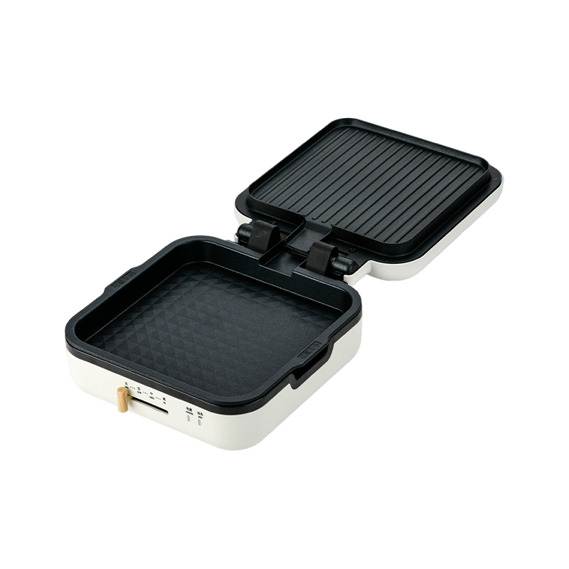 BJX-S017 24 x 24 cm grilovacia panvica s grilom (regulácia teploty + drevená rukoväť)